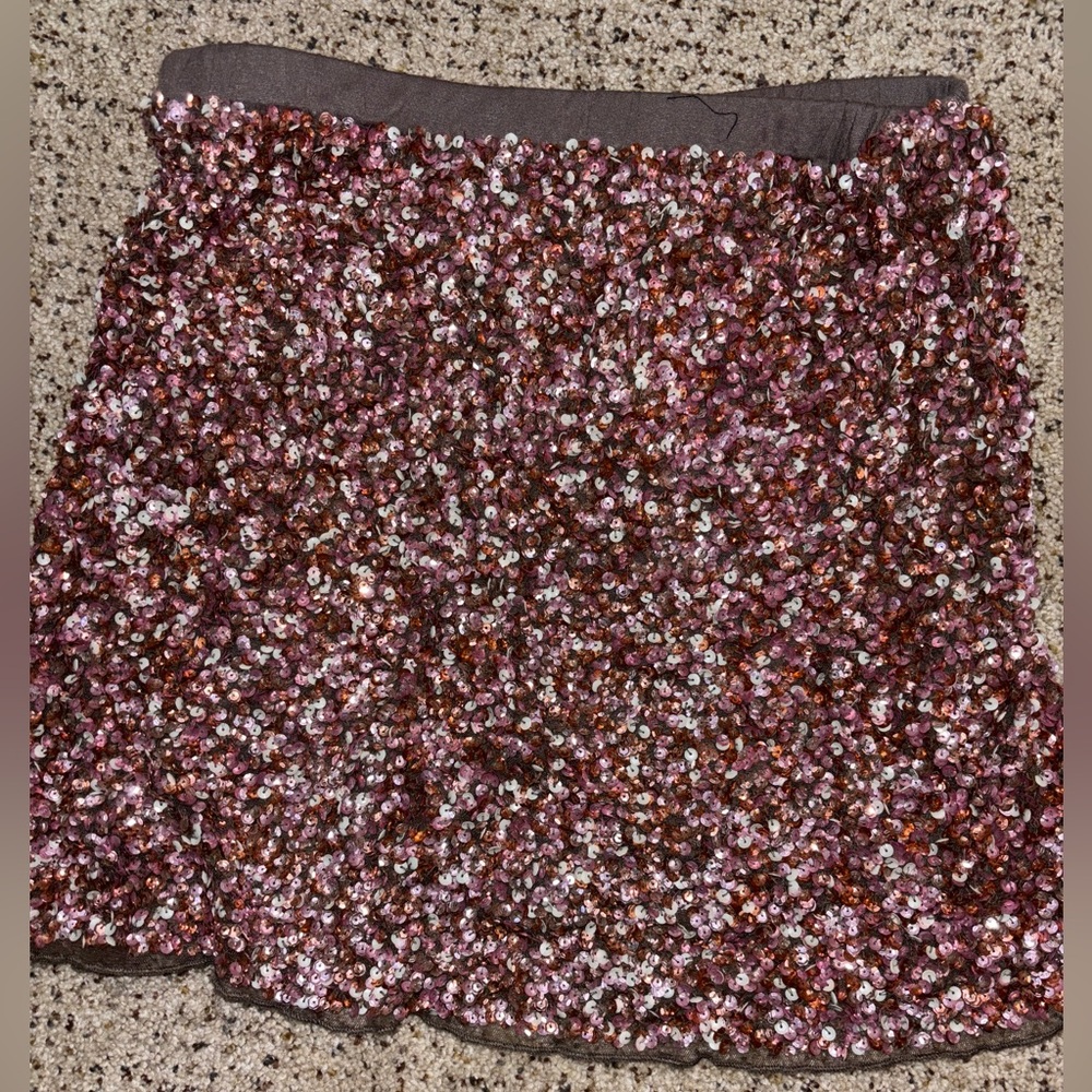 Sequin sparkley pink girls skirt